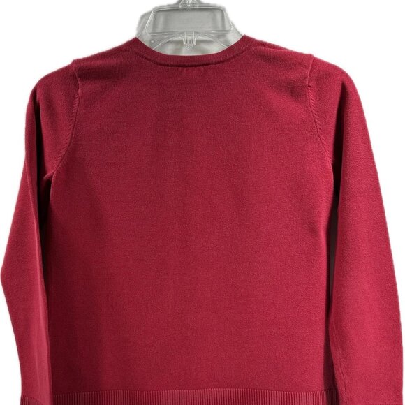 Ann Taylor Loft Petite Women's Red Cardigan Rhinestone Button Front Size XSP - Picture 5 of 6